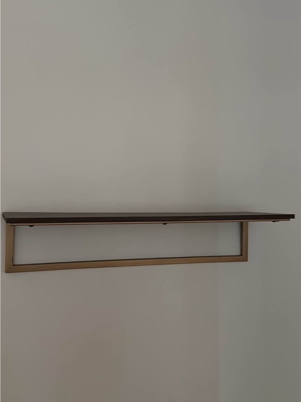 24x7 Modern Bronze and Brown Wall Shelf - Decorative Floating Display